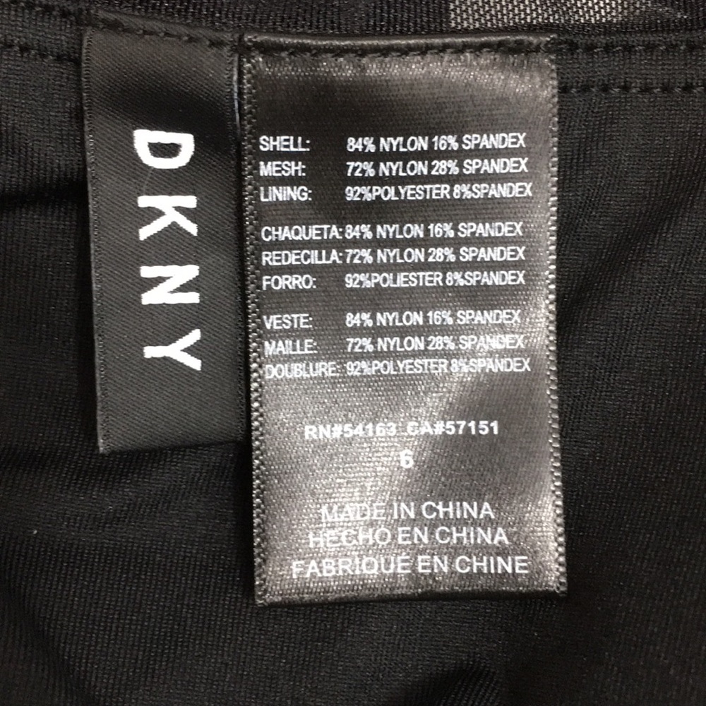 DKNY Animal Print Mesh Detail Swimsuit Sz 6 - Picture 8 of 10